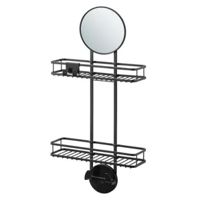 Idesign Self-adhesive Shower Caddy In Black
