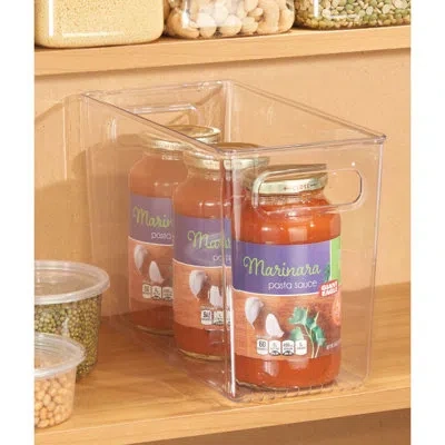 Idesign Set Of 4 Pantry Storage Bins With Handles - Clear
