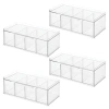 Idesign Set Of 4 Stackable 4-section Tea Storage Drawers - Clear In Clear