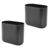 Idesign Slim Plastic Bathroom Trash Can 2-pack In Gray