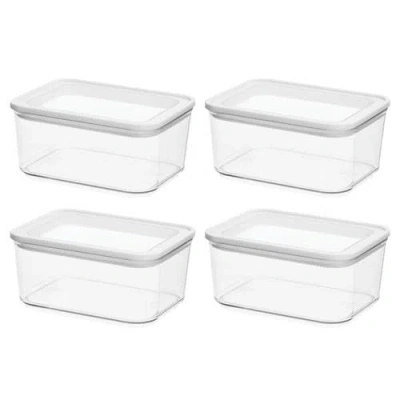 Idesign Small Airtight Canister With Erasable Label In Transparent