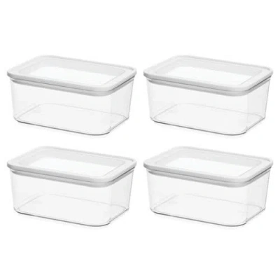 Idesign Small Airtight Canister With Erasable Label In Transparent