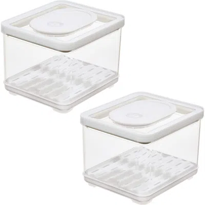 Idesign Small Fridge Produce Bin With Drainage Tray In Transparent