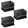 Idesign Small Stackable Shower Caddy Basket - Black In Black