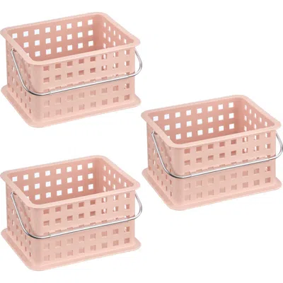 Idesign Small Stackable Shower Caddy Basket In Pink