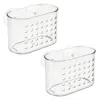 Idesign Small Suction Shower Basket For Bathroom In White