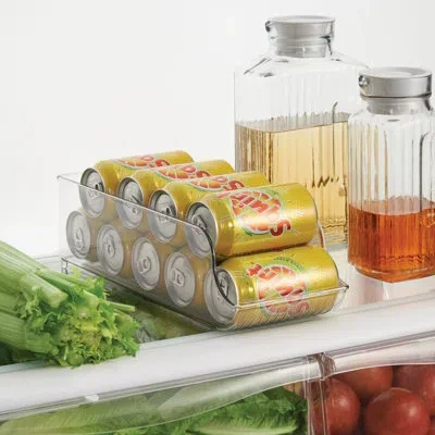 Idesign Soda Can Dispenser For Refrigerator Or Pantry - Set Of 3 - Clear