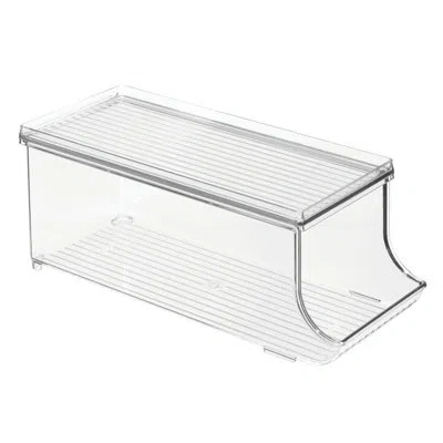 Idesign Soda Holder Plus Fridge Bin In Clear