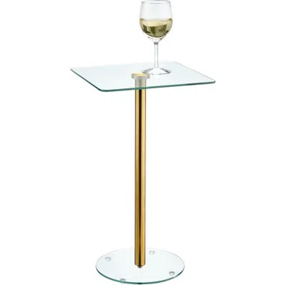 Idesign Square Drink Table In Gold