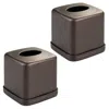 Idesign Square Tissue Box Cover For Bathroom - Bronze In Brown