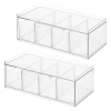 Idesign Stackable 4-section Tea Storage Drawers - Set Of 2 - Clear In Clear