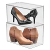 Idesign Stackable Clear Plastic Shoe Boxes With Lids, Storage Shoe Container For Closet, 2-pack In Transparent