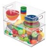 Idesign Stackable Fridge Bin With Handles - Kitchen Storage Bin For Cabinets, Pantry, Or Fridge In Transparent