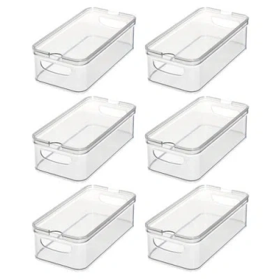 Idesign Stackable Fridge Organizer Bins With Lids In Transparent