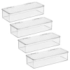 Idesign Stackable Hinged-lid Pantry Storage Box In Transparent