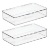 Idesign Stackable Hinged-lid Pantry Storage Box In Transparent