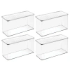 Idesign Stackable Hinged-lid Pantry Or Kitchen Storage Box - Lidded Storage Box For Organizing Cabinets And  In Clear