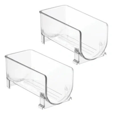Idesign Stackable Holder For Water Or Wine Bottles, Set Of 2, Clear In Transparent