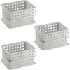 Idesign Stackable Shower Caddy Basket Set Of 3 In Gray
