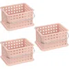Idesign Stackable Shower Caddy Basket Set Of 3 In Pink