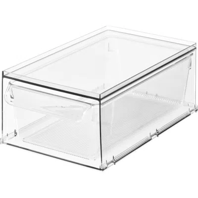 Idesign Stackable Storage Drawer For Fridge, Pantry, Or Under Kitchen Sink In Transparent