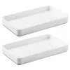 Idesign Steel Bathroom Vanity Tray In White
