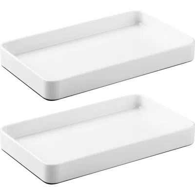 Idesign Steel Vanity Tray In White