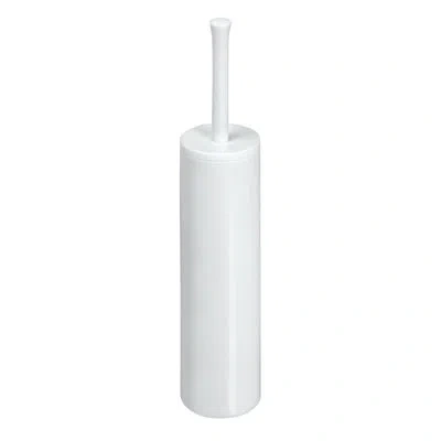 Idesign Una Bpa-free Plastic Toilet Bowl Brush And Holder Set - 3" X 3" X 16.3", White