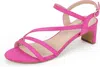 Idifu In2 Sandal Women's Us 8 Pink Suede Open Toe Ankle Strap Slingback Fzp471 In Pink