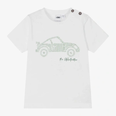 Ido Baby Kids'  Boys White Car Print Cotton T-shirt