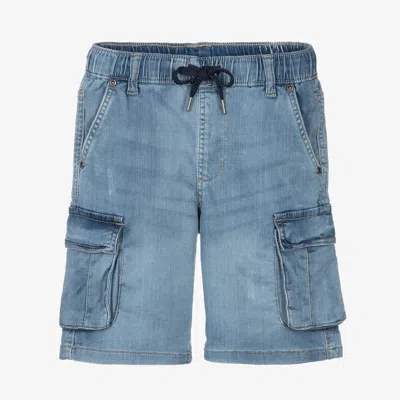 Ido Junior Kids'  Boys Blue Cargo Jersey Denim Shorts