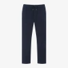 IDO JUNIOR IDO JUNIOR BOYS BLUE RELAXED FIT COTTON TROUSERS