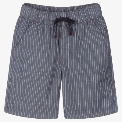 Ido Junior Babies'  Boys Blue Striped Cotton Shorts