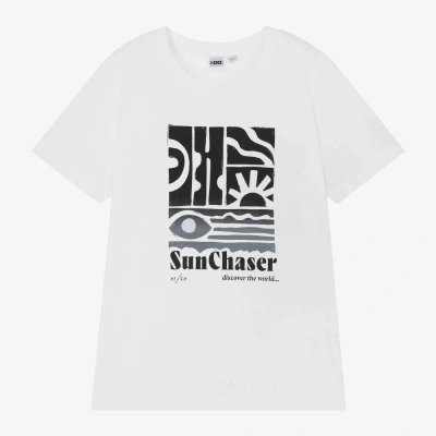 Ido Junior Kids'  Boys White Cotton Sun Chaser T-shirt