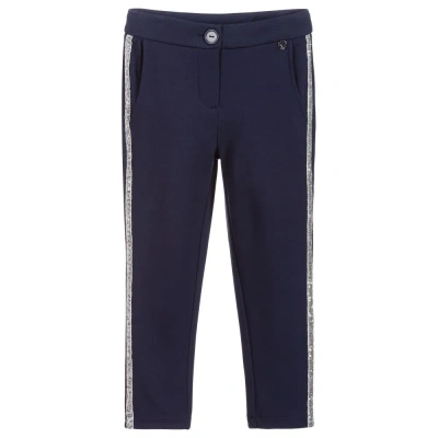 Ido Junior Kids'  Girls Blue Viscose Jersey Trousers