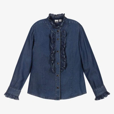 Ido Junior Kids'  Girls Mid-blue Chambray Blouse