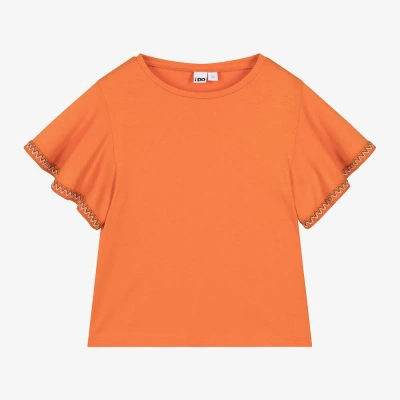 Ido Junior Kids'  Girls Orange Cotton T-shirt
