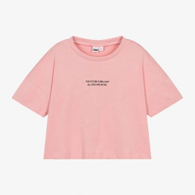 Ido Junior Kids'  Girls Pink Cotton Slogan T-shirt