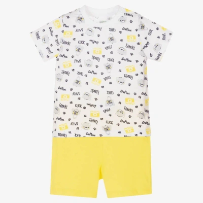 Ido Mini Baby Boys Yellow Shorts Set