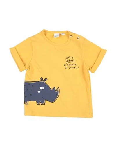 Ido Babies'  Newborn Boy T-shirt Marigold Size 3 Cotton In Yellow