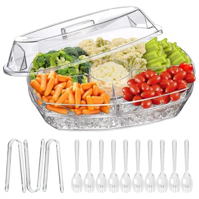 Idom Fruit Ice Serving Tray Chilled Veggie Tray Shrimp Cocktail Serving Dish Appetizer Party Serving Plat