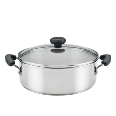 Idom Suresteel 4 Quart Brushed Stainless Steel Dutch Oven / Stockpot With Glass Lid, Induction Compatible