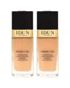 Idun Minerals Women's 0.88oz 312 Ingrid Nordic Veil Foundation - Pack Of 2 In Brown