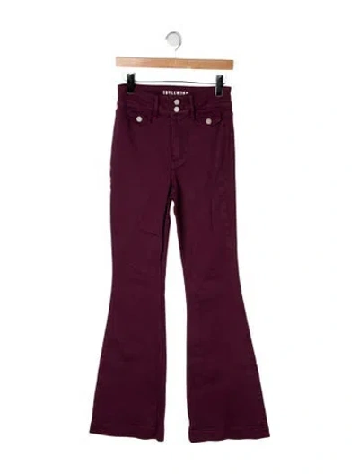 Pre-owned Idyllwind Flared Pants In Burgundy