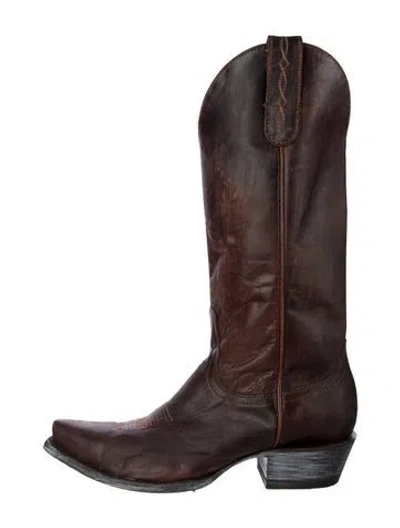 Pre-owned Idyllwind Leather Western Boots In Brown