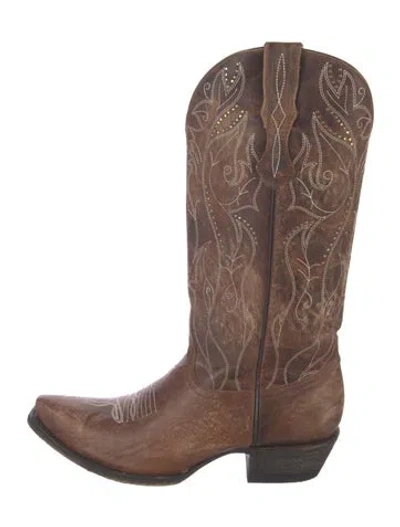 Pre-owned Idyllwind Leather Western Boots In Brown