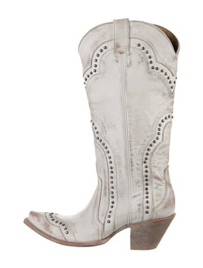 Pre-owned Idyllwind Leather Western Boots In White