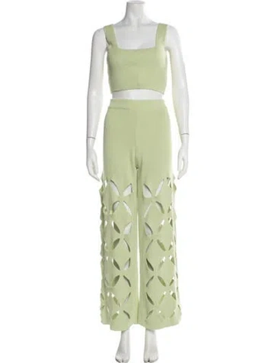 Pre-owned Idyllwind Patterned Pant Set In Green