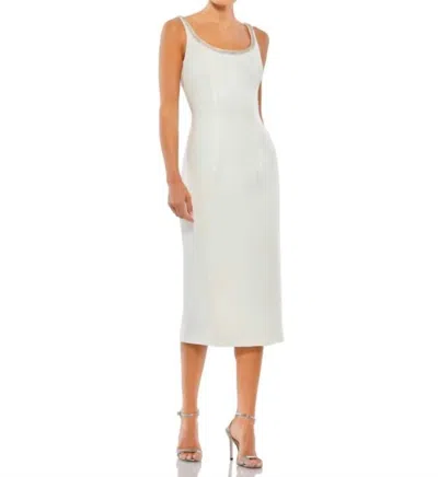 Ieena For Mac Duggal Embellished Sleeveless Evening Dress In Ivory