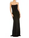 Mac Duggal Strapless Sweetheart Jersey Gown In Black